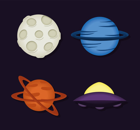 universe items setのイラスト素材