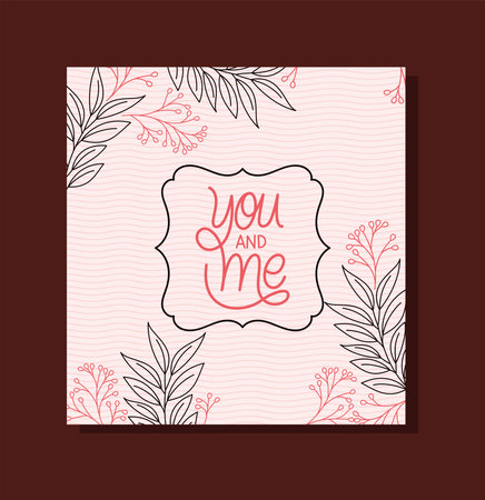 you and me phraseのイラスト素材