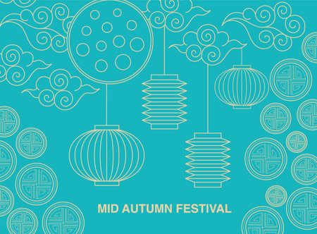 mid autumn festival invitationのイラスト素材