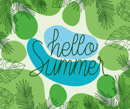 poster of hello summerのイラスト素材