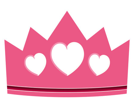 pink crown designのイラスト素材