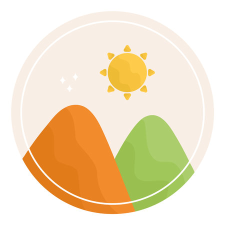 mountain landscape highlightのイラスト素材