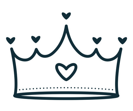 beautiful crown vectorのイラスト素材