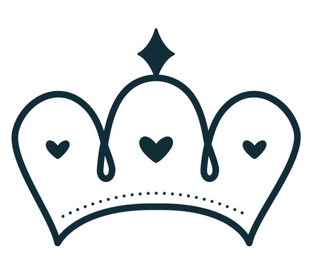 cute crown illustrationのイラスト素材