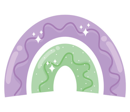 beautiful rainbow designのイラスト素材