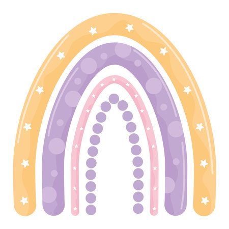 colorful rainbow illustrationのイラスト素材