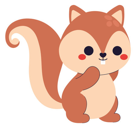 cute squirrel designのイラスト素材