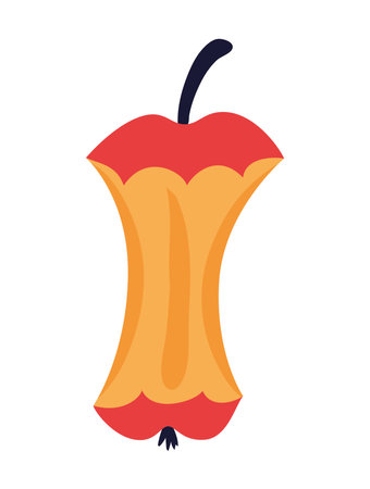 bitten apple designのイラスト素材