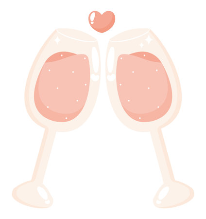 wine glass designのイラスト素材