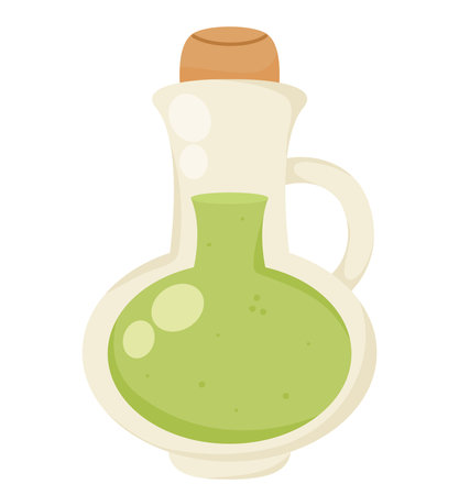 olive oil jarのイラスト素材