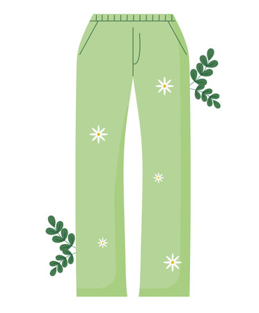 sustainable pants illustrationのイラスト素材