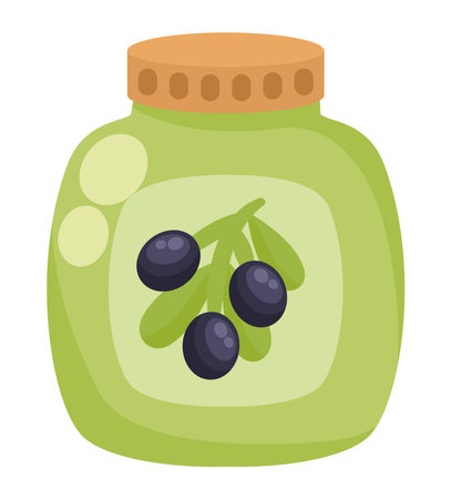 olive bottle designのイラスト素材