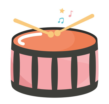 colored drum designのイラスト素材