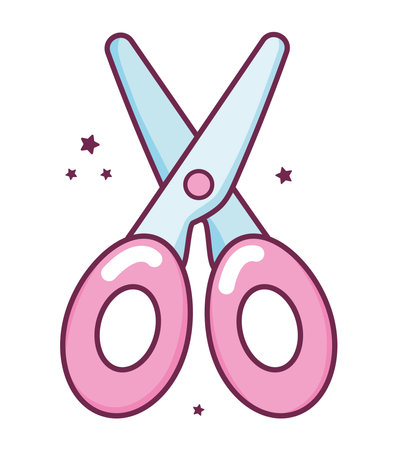 pink scissor designのイラスト素材