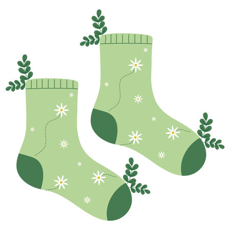 sustainable socks designのイラスト素材