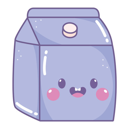 kawaii milk cartonのイラスト素材