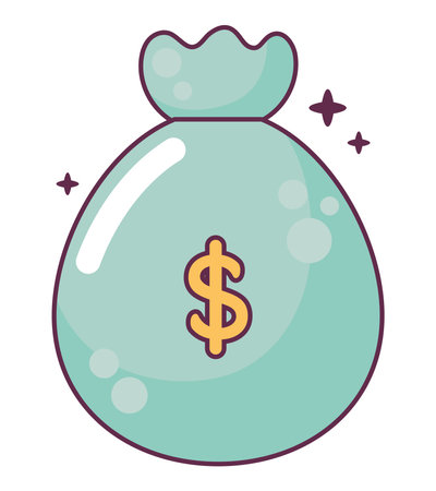 cute money bagのイラスト素材