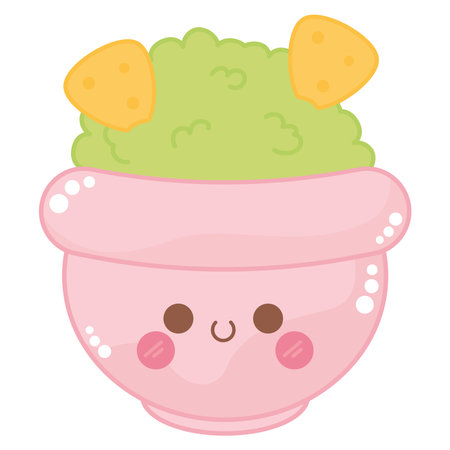 kawaii guacamole designのイラスト素材