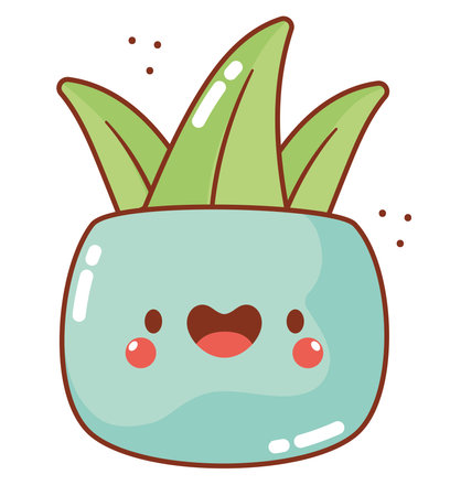 cute potted plantのイラスト素材