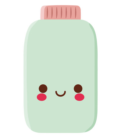 smiling drink bottle designのイラスト素材