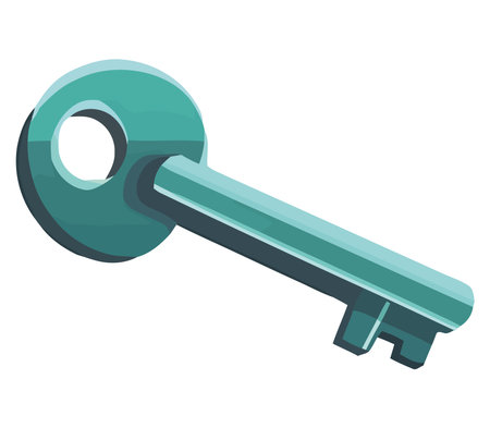 Metallic key vectorのイラスト素材