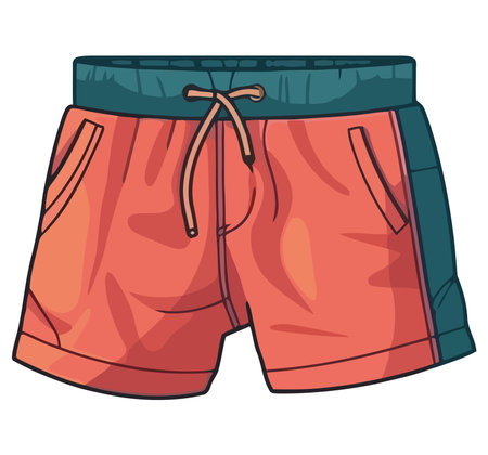 Red shorts designのイラスト素材