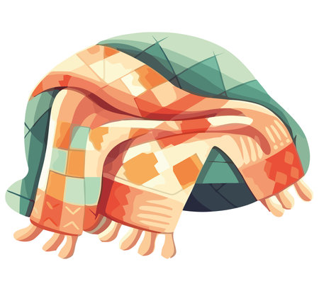 winter blanket illustrationのイラスト素材
