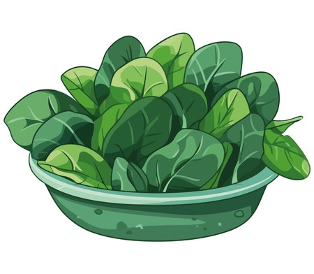 Fresh organic salad with green healthy vegetablesのイラスト素材