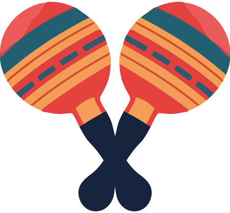 multi colored maracas illustration