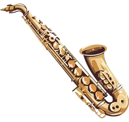 Classic golden saxophoneのイラスト素材