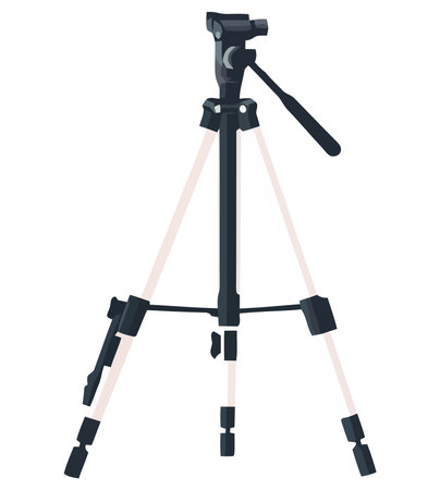 Photographer filming with hand held telescopeのイラスト素材