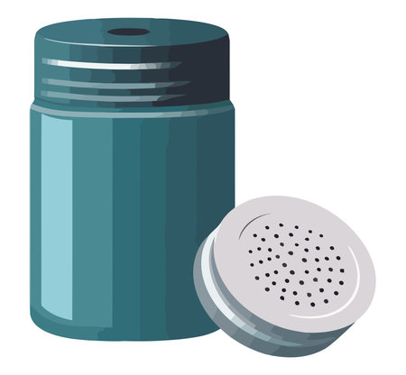 Metallic cylinder containerのイラスト素材