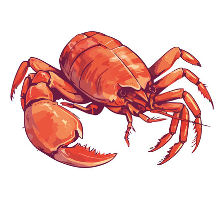 red crab design illustrationのイラスト素材
