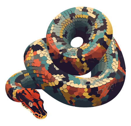 Yellow viper spiral dangerous and spooky
