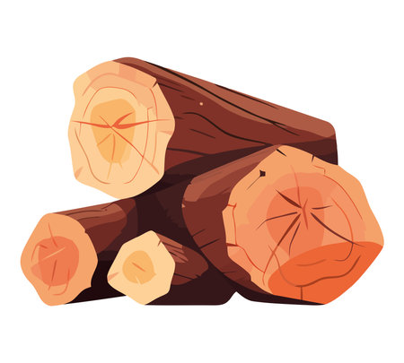 stacks of logsのイラスト素材