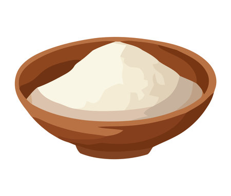 bowl with saltのイラスト素材