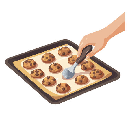 Hand holding gourmet cookiesのイラスト素材
