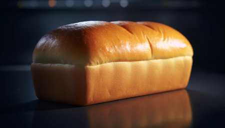Freshly baked bread, a sweet meal centerpiece generated by artificial intelligenceの素材