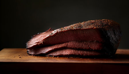 Grilled gourmet beef fillet, ready to eat generated by artificial intelligenceの素材