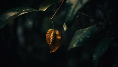 The vibrant autumn leaves reflect the beauty of nature growth generated by artificial intelligenceの素材