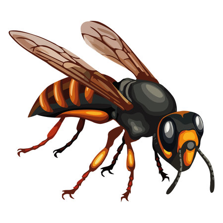 Flying honey beeのイラスト素材