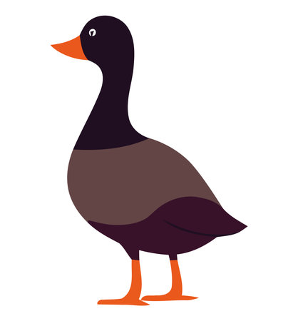 Purple duckling illustrationのイラスト素材