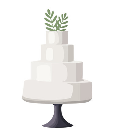 wedding cake designのイラスト素材