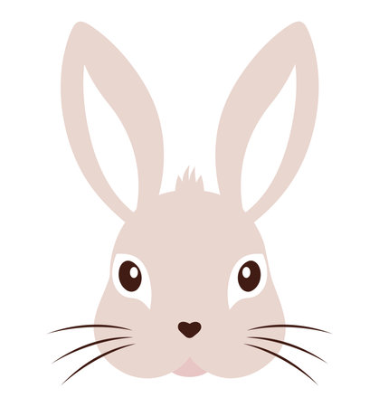 Cute rabbit faceのイラスト素材