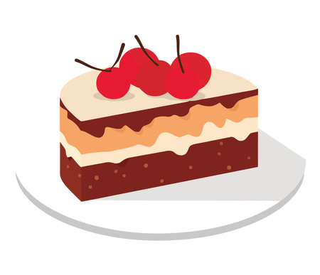 Sweet berry cheesecakeのイラスト素材