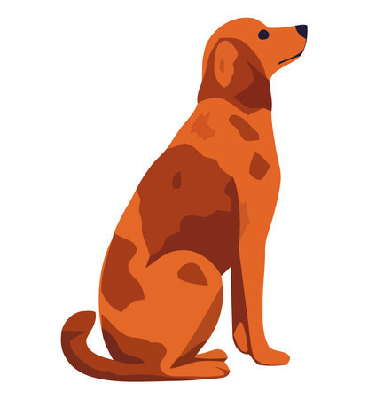 Cute dog sittingのイラスト素材