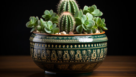 A vibrant collection of potted plants brings nature indoors generated by artificial intelligenceの素材