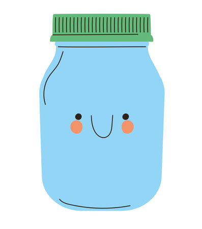 kawaii empty jarのイラスト素材