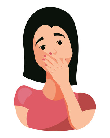 tourette syndrome ladyのイラスト素材