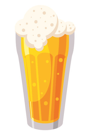 beer glass goldenのイラスト素材
